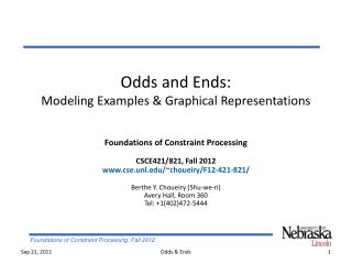 Odds and Ends: Modeling Examples &amp; Graphical Representations