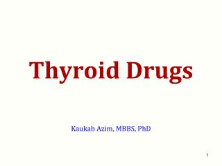 Thyroid Drugs