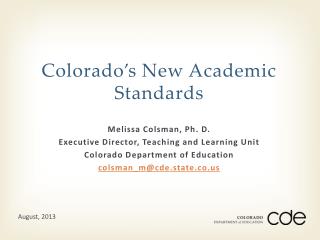 Colorado’s New Academic Standards