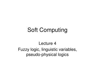 Soft Computing