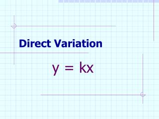 Direct Variation