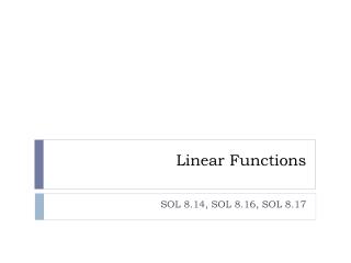 Linear Functions
