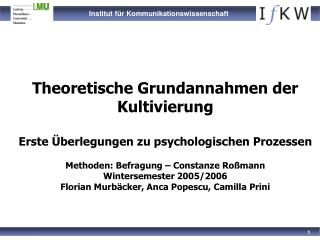 Theoretische Grundlagen der Kultivierungshypothese