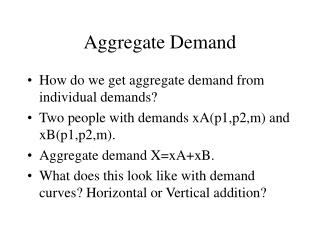 Aggregate Demand