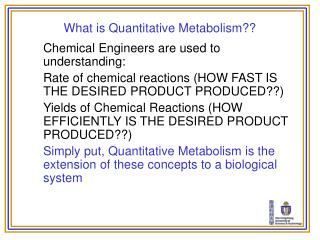 What is Quantitative Metabolism??