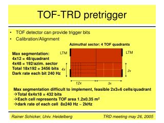 TOF-TRD pretrigger