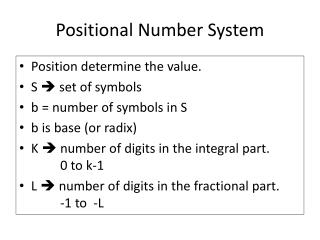 Positional Number System