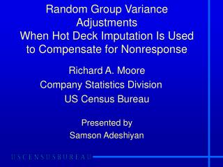 Random Group Variance Adjustments When Hot Deck Imputation Is Used to Compensate for Nonresponse