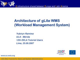 Architecture of gLite WMS (Workload Management System)