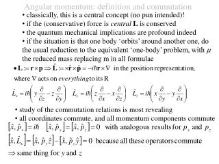 Angular momentum: definition and commutation