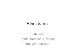 Hématuries