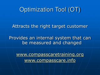 Optimization Tool (OT)
