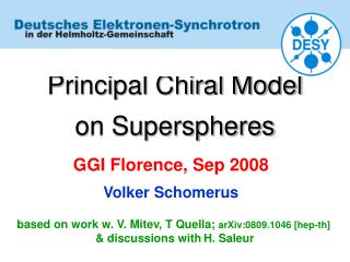 Principal Chiral Model on Superspheres