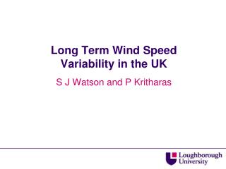 Long Term Wind Speed Variability in the UK