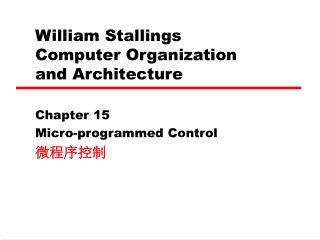 William Stallings Computer Organization and Architecture