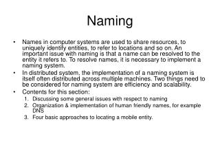 Naming