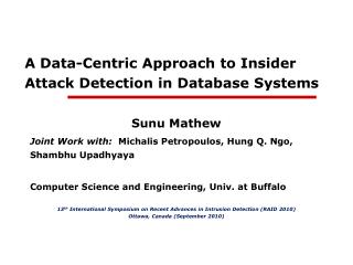 A Data-Centric Approach to Insider Attack Detection in Database Systems