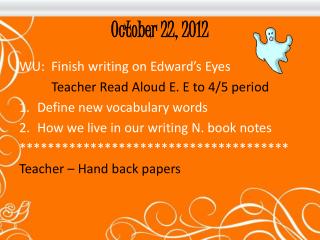 October 22, 2012