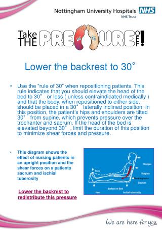 Lower the backrest to 30°