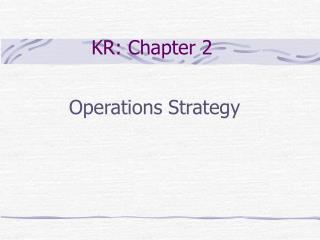 KR: Chapter 2