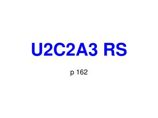 U2C2A3 RS