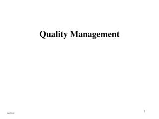 Quality Management