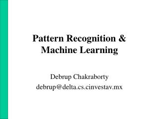 Pattern Recognition &amp; Machine Learning