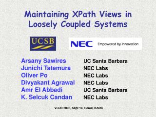 Maintaining XPath Views in Loosely Coupled Systems