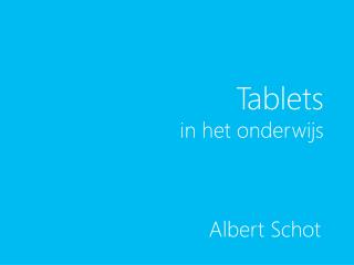 Tablets in het onderwijs