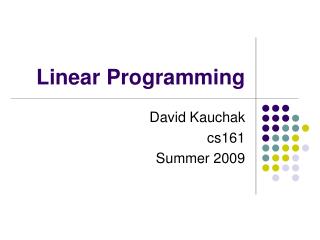 Linear Programming