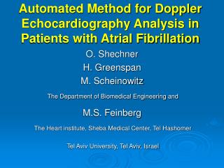 Automated Method for Doppler Echocardiography Analysis in Patients with Atrial Fibrillation