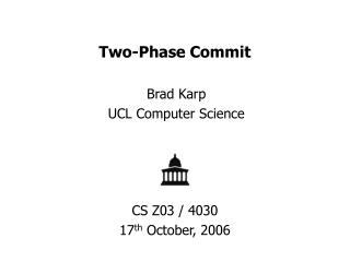 Two-Phase Commit