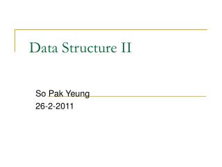 Data Structure II