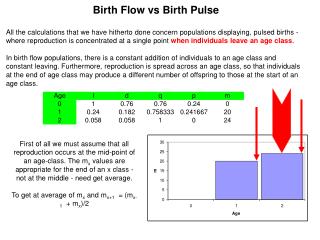 Birth Flow vs Birth Pulse