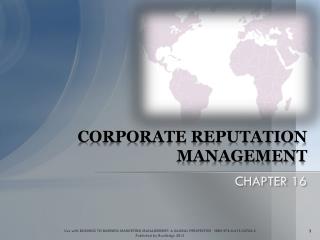 CORPORATE REPUTATION MANAGEMENT