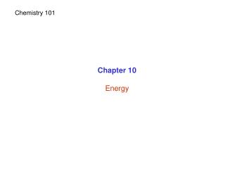 Chapter 10 Energy