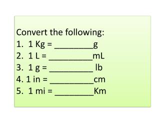 Convert the following