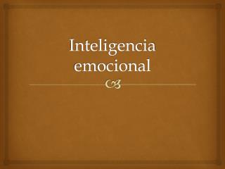 Inteligencia emocional