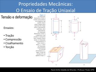 Propriedades Mecânicas: O Ensaio de Tração Uniaxial