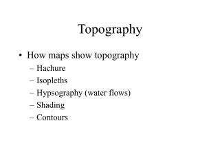Topography