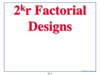 2 k r Factorial Designs