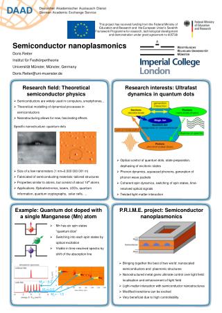 P.R.I.M.E. project: S emiconductor nanoplasmonics