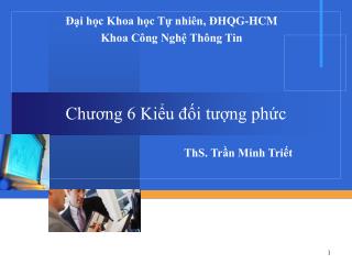 Chương 6 Kiểu đối tượng phức