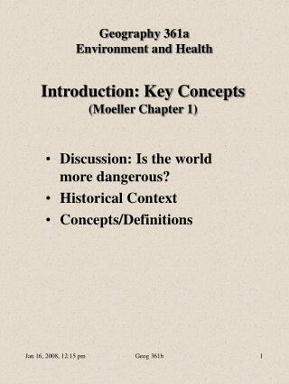 Introduction: Key Concepts (Moeller Chapter 1)