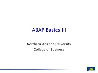 ABAP Basics III