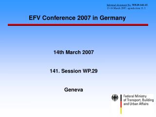 EFV Conference 2007 in Germany