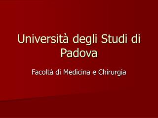 Università degli Studi di Padova