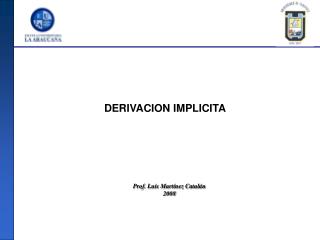 DERIVACION IMPLICITA