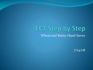 ECT Step by Step