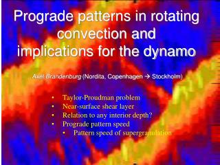 Prograde patterns in rotating convection and implications for the dynamo
